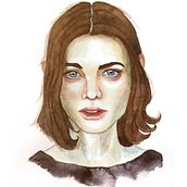 Retrato em aquarela a partir de uma fotografia. Watercolor Painting project by Laura Laudares - 03.27.2021