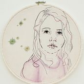 My project in Creation of Embroidered Portraits course Ein Projekt aus dem Bereich Zeichnung, Stickerei und Aquarellmalerei von Sarah Faber - 10.04.2021