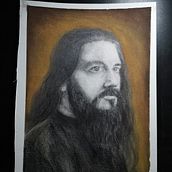Autorretrato, Javier Medina Rodas de Montevideo, Uruguay.Muy bueno el curso, Saludos.. Traditional illustration, and Fine Arts project by Javier Medina - 03.26.2021