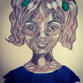 Girl in shades. Traditional illustration project by Minka - 03.30.2021