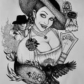 Final Project, Resident Evil in Blackwork.. Un progetto di Illustrazione tradizionale, Illustrazione digitale e Design di tatuaggi di Gabriela Arouca - 11.05.2021