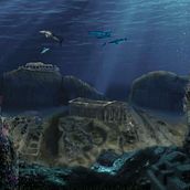 Sono andato subito al mio ambiente.... Atlantide.... Projekt z dziedziny  R, sunek art, st, czn, R, sunek c, frow, Fotomontaż, Trad, c, jna ilustracja, Ilustracja c, frowa, Ilustracja naturalist, czna, Malarstwo akr, lowe, Malowanie akwarelą, Malarstwo c i frowe użytkownika Luca Marini - 31.03.2021
