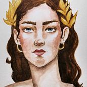 Diosa Griega. Een project van Traditionele illustratie y Aquarelschilderen van Chloé F. S. - 31.03.2021