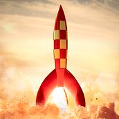 Tintin's Rocket. Een project van Fotografie, Fotografische compositie, Artistieke fotografie, Productfotografie, Digitale fotografie y Retoucheren van foto's van VAKITA STUDIO - 31.03.2021