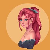 My project in Female Character Portraits in Procreate course. Character Design, Digital Drawing, Drawing, Figure Drawing, and Portrait Drawing project by Tereza Jakubkova - 03.31.2021