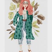 My project in Illustration and Character Development with Watercolor course. Traditional illustration, and Watercolor Painting project by Linnette - 04.01.2021