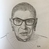 Ruth Bader Ginsberg. Un projet de Dessin de portrait de eweigert - 01.04.2021