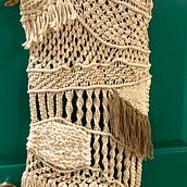 Mi Proyecto del curso: Introducción al macramé: creación de un tapiz decorativo . Arte din fibre de Mercedes Vera - 04.01.2021