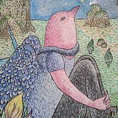 Projeto Releitura. Drawing, and Watercolor Painting project by Ariana Hachimoto - 04.01.2021