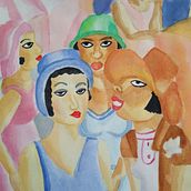 Estudo Di Cavalcanti. Watercolor Painting project by Ariana Hachimoto - 04.01.2021
