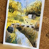 My project in  Natural Landscapes in Watercolor course. Watercolor Painting project by kamilhlavna - 04.06.2021