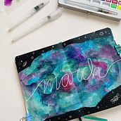 Proyecto: @myfirst.bujo. H, e Lettering projeto de daniela_cocio - 01.04.2021
