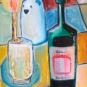 La terraza. Fine Arts, Sketching, Painting, and Oil Painting project by maxi_a_heredia - 04.02.2021
