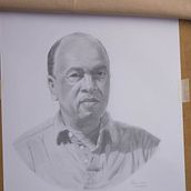 desenhando meu pai (técnica: grafite sobre papel). Realistic Drawing project by Felipe Lima - 03.25.2021