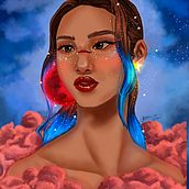 Meu projeto do curso: Retrato digital no Photoshop com um toque de fantasia. Digital Drawing, Digital Illustration, and Digital Painting project by raquelvasconcelos_rj - 04.01.2021