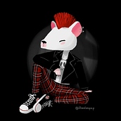 Rata Punk. Ilustração tradicional, Ilustração digital e Ilustração infantil projeto de Dani B. - 24.08.2020