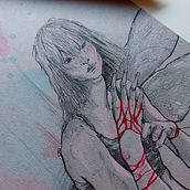 trapped. Un projet de Dessin artistique, Conception de personnages, Dessin, Illustration traditionnelle, Dessin au cra , et on de Kimi Frank - 27.11.2020
