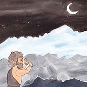 Pyrene y el origen de los Pirineos: proyecto del curso Introducción a la ilustración infantil. Un projet de Illustration à l'encre, Beaux Arts, Créativité, Dessin, Illustration traditionnelle , et Peinture de Cielo Entrena Fernández - 03.04.2021