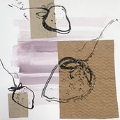 Strawberries tryptic . Un proyecto de Collage, Ilustración con tinta y Pintura a la acuarela de kadijewka - 03.04.2021