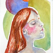 A recent watercolor portrait Ein Projekt aus dem Bereich Aquarellmalerei von Elizabeth - 01.04.2021