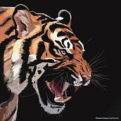 Tiger. Ilustração digital projeto de Rebecca Paramio Nave - 01.04.2021