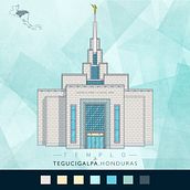 LDS Centroamerica Temples. Architecture, Graphic Design, Architectural Illustration, and Digital Illustration project by Farid Cano - 04.24.2020