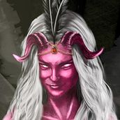 The Tiefling Witch. Concept Art, and Digital Illustration project by Jereel Mirondo - 01.26.2021