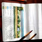 Mi Proyecto del curso: Cuaderno de viaje en acuarela inspirada en la obra de Alicia Aradilla.  . % patatina0082 tarafından hazırlanan Kaligrafi projesi - 04.05.2021