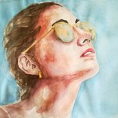 Mi Proyecto del curso: Retrato artístico en acuarela.  project by mcarmen_torres_m - 04.04.2021
