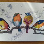 Mi Proyecto del curso: Acuarela artística para ilustración de aves. Watercolor Painting project by Paula Hermosilla Sobarzo - 04.04.2021