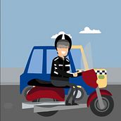 Proyecto 1 HEROE O VILLANO Campaña institucional ,motociclistas y movilidad. Proyecto final del Diplomado de Motion Graphics.. Animação, Comic, e Design projeto de oscar rodriguez - 20.07.2017