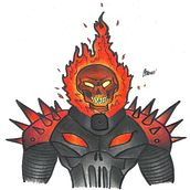 Ghost rider. Comic, Drawing, Manga, Realistic Drawing, and Traditional illustration project by omar chirinos - 04.11.2021