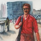 My project in Watercolor Illustration: Recreate Your Most Iconic Scenes course. Watercolor Painting project by Andrea Csepeli - 04.05.2021