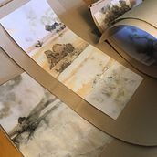 Work in progress: landscapes with eco-dye painting. Un projet de Dessin artistique, Reliure , et Estampe de Wendi Bakker - 05.04.2021
