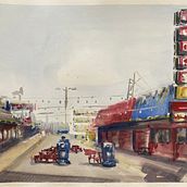 My project in Urban Landscapes in Watercolor course. Pintura em aquarela projeto de Martyna Szczurek - 05.04.2021