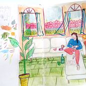 Pleasant afternoon. Children's Illustration project by Beatriz Hernandez Poveda - 04.05.2021