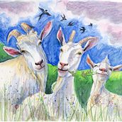 My project in Introduction to Children’s Illustration course. Fiber Arts, Fine Arts, and Traditional illustration project by Jeanne Crandall - 04.08.2021