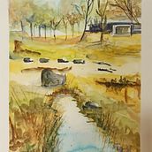 Mi Proyecto del curso:  Paisajes naturales en acuarela. Fine Arts project by Miren De Miguel Lesaca - 04.05.2021