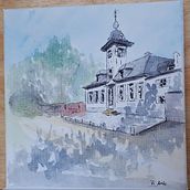 My project in Architectural Sketching with Watercolor and Ink course. Watercolor Painting project by Anouk Jacobs - 04.05.2021