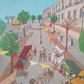 Nuestros mercadillos . Ilustrasi Anak-Anak proyek oleh Sandra Escribano Bourgoin - 04.05.2021