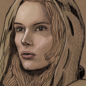 Redheaded Greenhood. Drawing, Traditional illustration, and Portrait Drawing project by Thomas Juulsgaard - 04.05.2021