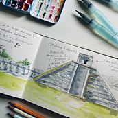 Mi Proyecto del curso: Cuaderno de viaje en acuarela. Traditional illustration project by Clara Cerviño Becerro - 04.05.2021