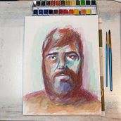 Mein Kursprojekt: Artistische Aquarellporträts . Lukisan Cat Air proyek oleh Natalya Volynska - 04.05.2021