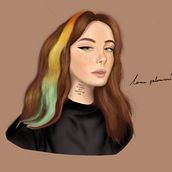 Proceso de un retrato digital . Un proyecto de Ilustración tradicional e Ilustración digital de Lorna Palomares - 18.10.2020