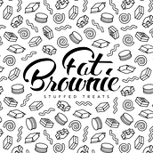 Fat Brownie, Stuffed Treats. Br, ing, Identit, Design, Logo Design, and Packaging project by Hector S - 01.15.2021