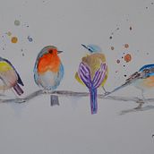 Meu projeto do curso: Técnicas expressivas de aquarela para ilustração de pássaros. Watercolor Painting project by Joana São Marcos - 04.06.2021