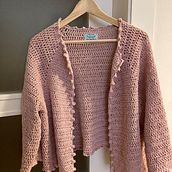 Chaqueta Top-down rosa eco basic  Ein Projekt aus dem Bereich Crochet von abrilmavi - 06.04.2021