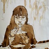 coffee sketch. Sketchbook project by Cyril Sormani - 04.06.2021
