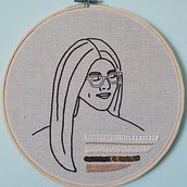 Mi Proyecto del curso: Retrato lineal bordado. Un progetto di Ricamo di Viviana - 06.04.2021
