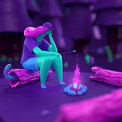 In the woods. Un proyecto de 3D e Ilustración tradicional de Juan Rueda - 06.04.2021